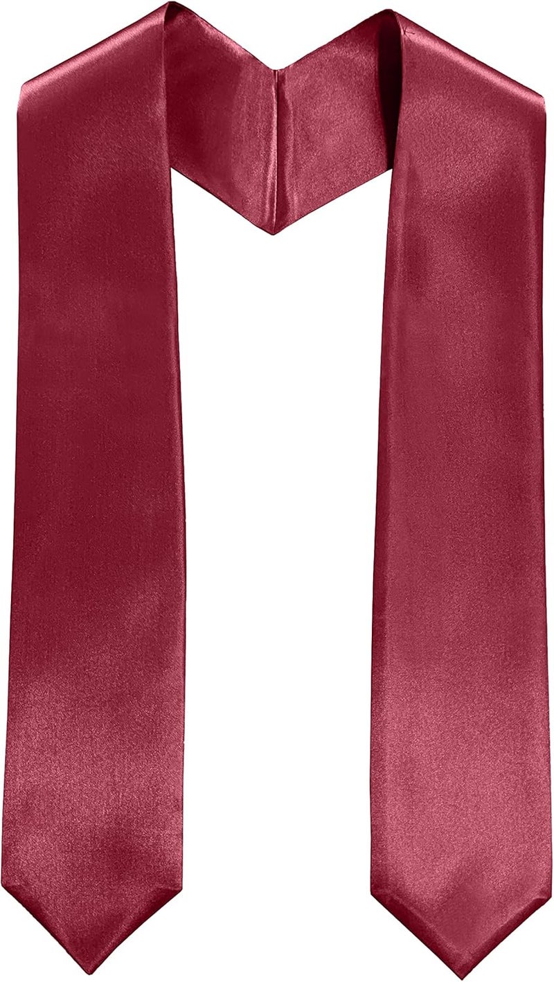 TngHui Store Plain Graduation Stole 60” Long Rich In Color & Customization Is Acceptable - Image 1